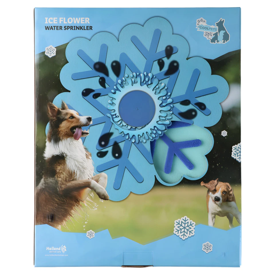 CoolPets Ice Flower Sprühgerät blau 52cm für Hunde Erfrischung Gartenschlauch - Bild 3 von 3
