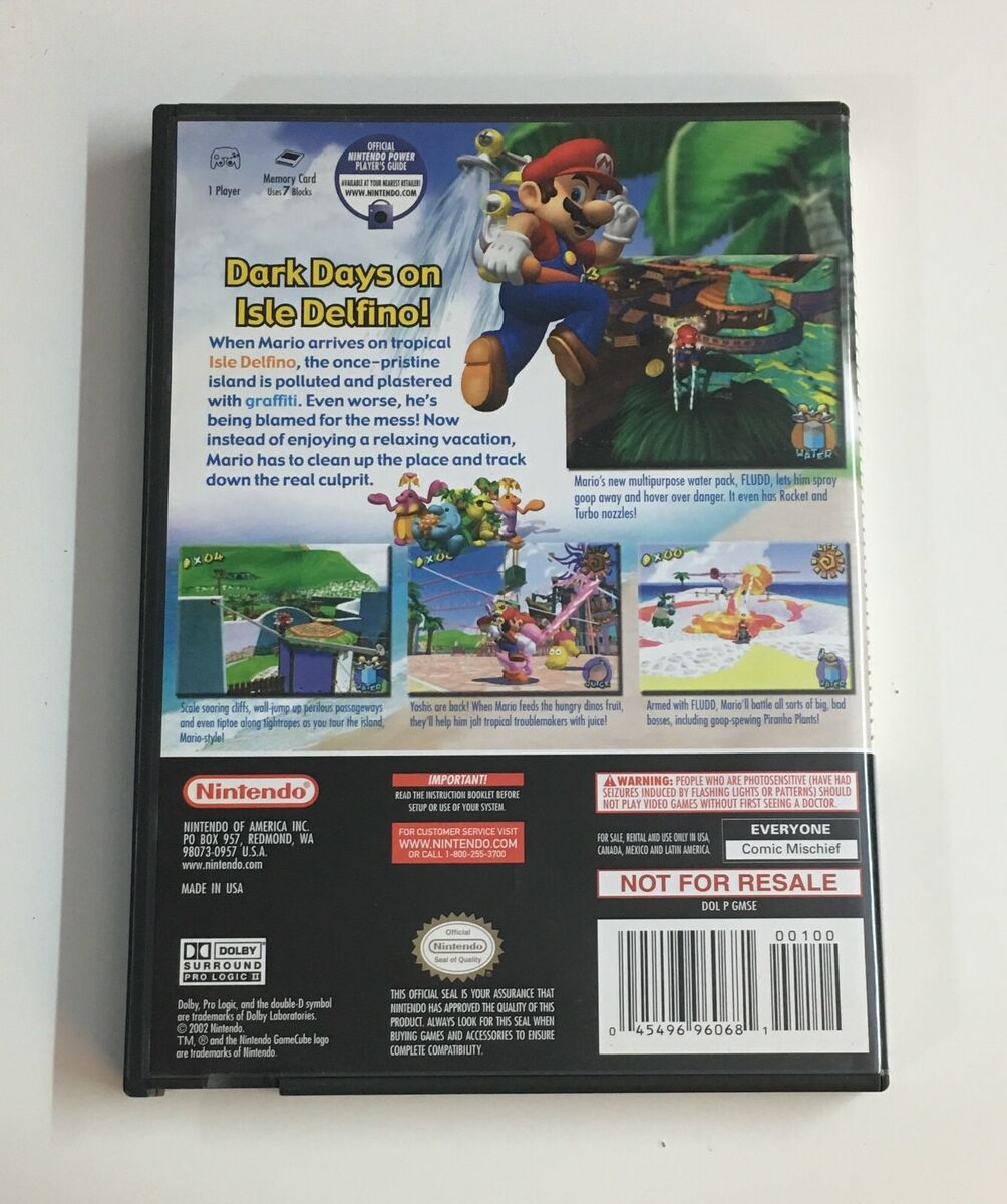 Nintendo GameCube Super Mario Sunshine (ORIGINAL VERSION Nintendo GameCube Super Mario Sunshine (ORIGINAL VERSION