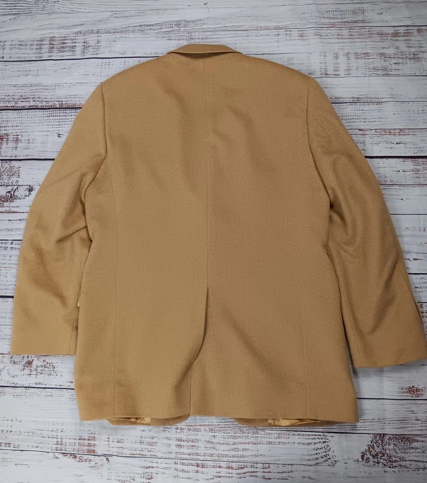 Chaqueta Blazer Botany 500 Beige Para Hombre 40 R Tostado 100% Cabello Camel Abrigo Deportivo  Foto 2 de 4