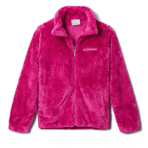 Columbia pink Benton II Interchange Sherpa fleece Full Zip Hooded Jacket L 14/16