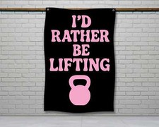 Motivational Gym Flag - Custom Home Gym Wall Art Decor