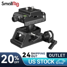SmallRig Height-Adjustable Mount Plate for Arca-Swiss,Baseplate w/15mm Rod Clamp
