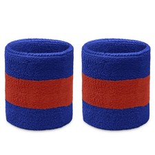 COUVER Terry Cloth 2 Colors Stripes Terry Striped Wristbands Wrist Sweatband ...