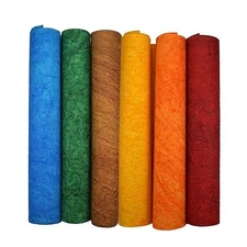 CUBIC Handmade Textured Chart Paper Rolls – Pack of 6 | Multicolour 60 x 80 cm