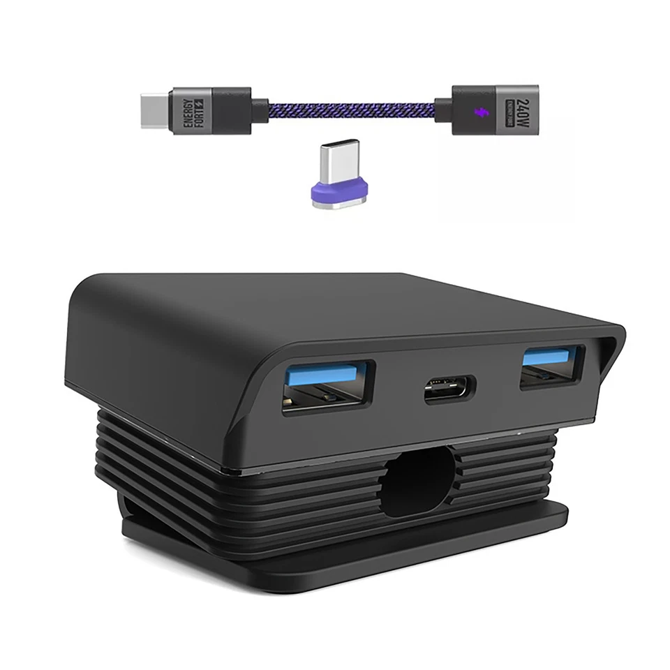 Black Magnetic Type-C Charging Dock For RAZER COBRA PRO/BASILISK V3 PRO Mouse - Image 2 of 4