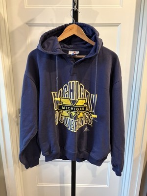 Vintage Univ MICHIGAN WOLVERINES Apex One Hoodie Sweatshirt size Large L fleece
