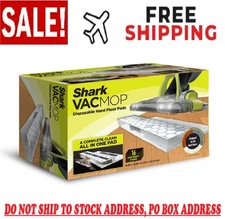 Shark VACMOP Disposable Hard Floor Vacuum And Mop Pad Refills Home 16 Count