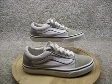 Vans Old Skool Shoes Mens Size 6 Gray White Suede Canvas Skate Low Top Lace Up