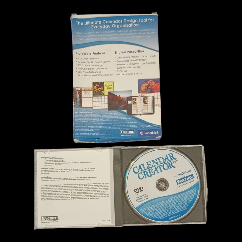 Encore Calendar Creator Deluxe v12.1 for Windows XP, Vista, 7 - Image 2 of 3