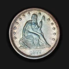 1877-S Seated Liberty Quarter◾HIGH-GRADE AU±◾SUBTLE ELEVATION CHROMATICS◾PQ+