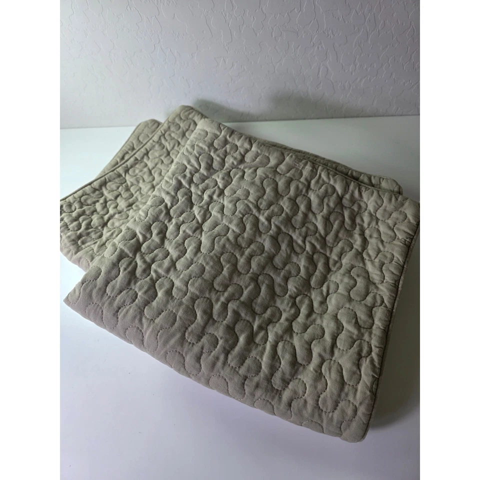 Juego de 2 fundas de almohada cuadradas EURO acolchadas marrón tostado IKEA Alina Foto 3 de 4