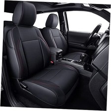 Tacoma Custom Fit Seat Covers for 2024 2024-2026 Crew Full Set Black  Red