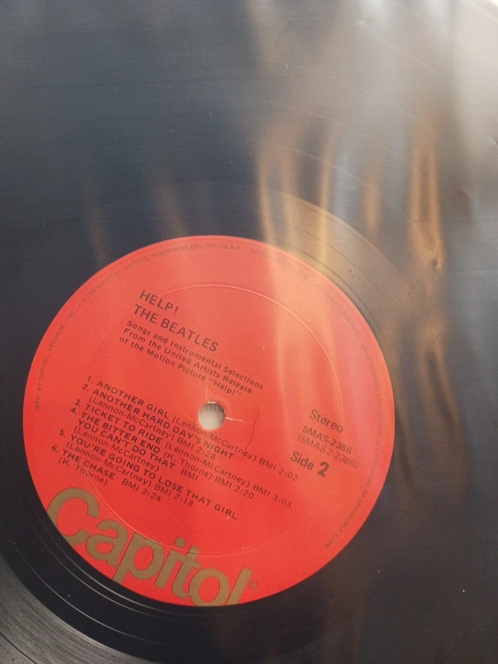 The Beatles * HELP!* 1976 * SMAS 2683 *  RARE * MISPRINTED LABEL * EXCELLENT - Image 3 of 4
