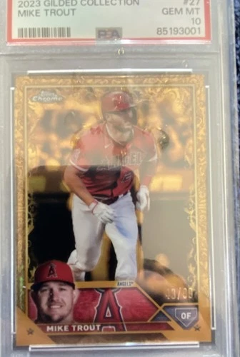 2023 Topps Gilded Collection - Mike Trout #27 /99 psa 10