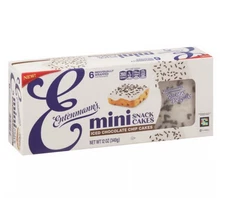 🟢 New Entenmann's Mini Snack ICED CHOCOLATE CHIP Cakes Individual Pastry 12oz