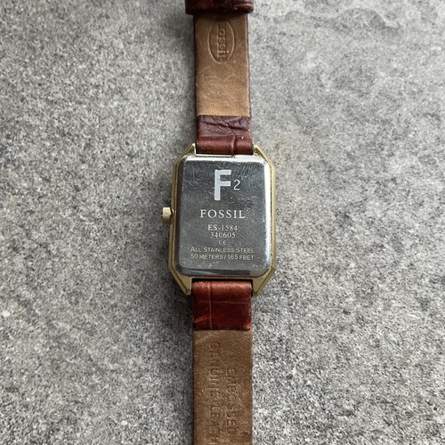 Beautiful Fossil Womens Watch Gold Tone Case W/Jewel Cut Crystal & MOP Dial D4 - 第 7/8 張圖片
