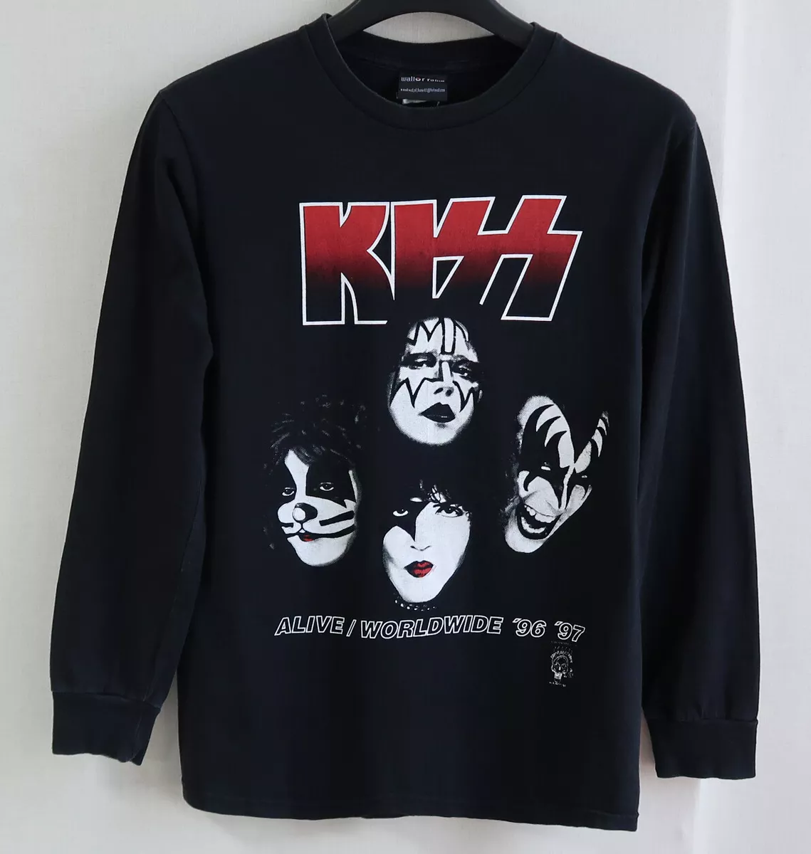 90s Vintage Kiss Band T Shirt 1996 Alive Worldwide Tour Concert long sleeve  S