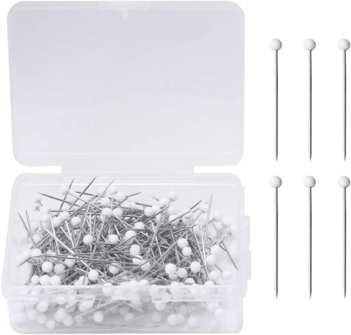 250 Pieces Sewing Pins Ball Glass Head Pins Straight Quilting Pins for Dressmake - Picture 1 of 7