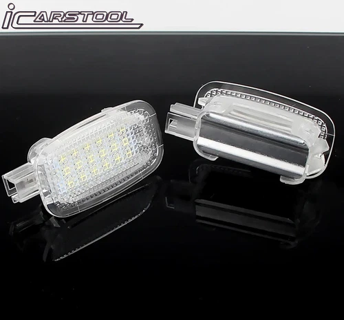 2x White 6000K 18-LED Courtesy Door Trunk Lights Lamp For Mercedes-Benz W204 W212 W207 W221 OEM# A2218200401  