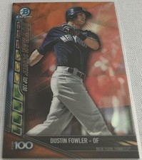 2017 Bowman Chrome Baseball Dustin Fowler New York Yankees Orange #d 01/25