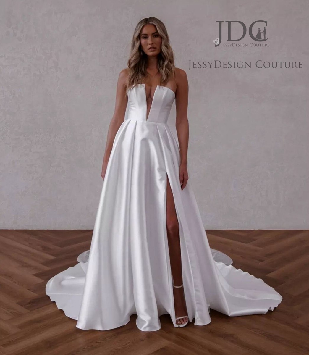 Attractive Structured corset Wedding Dress Bridal Gown Custom made 2-28W  Split | eBay