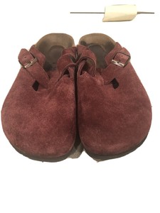 Women's Taupe Boston Suede Closed Toe Birkenstock Soft Footbed Sandals Clogs L5 | eBay