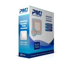 Premier Medical Plus 4x4 Bordered Silicone Foam Wound Dressing (5 Boxes of 10)