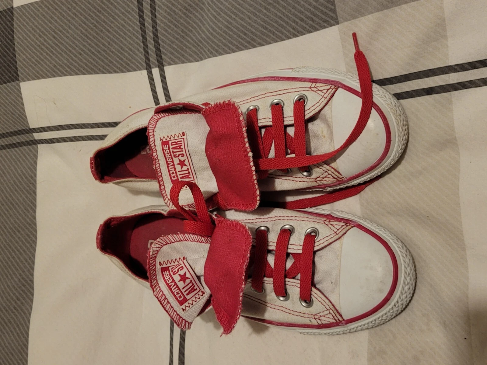 converse bianche e rosa taglia 6