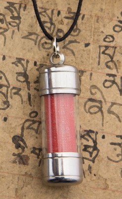 Tibetan Amulet Pendant Mantra Prayer Roll Buddha Amitabha 15B