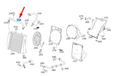 MERCEDES-BENZ E W211 AMG &Ouml;lk&uuml;hler in der Radhausleitung A2112705596