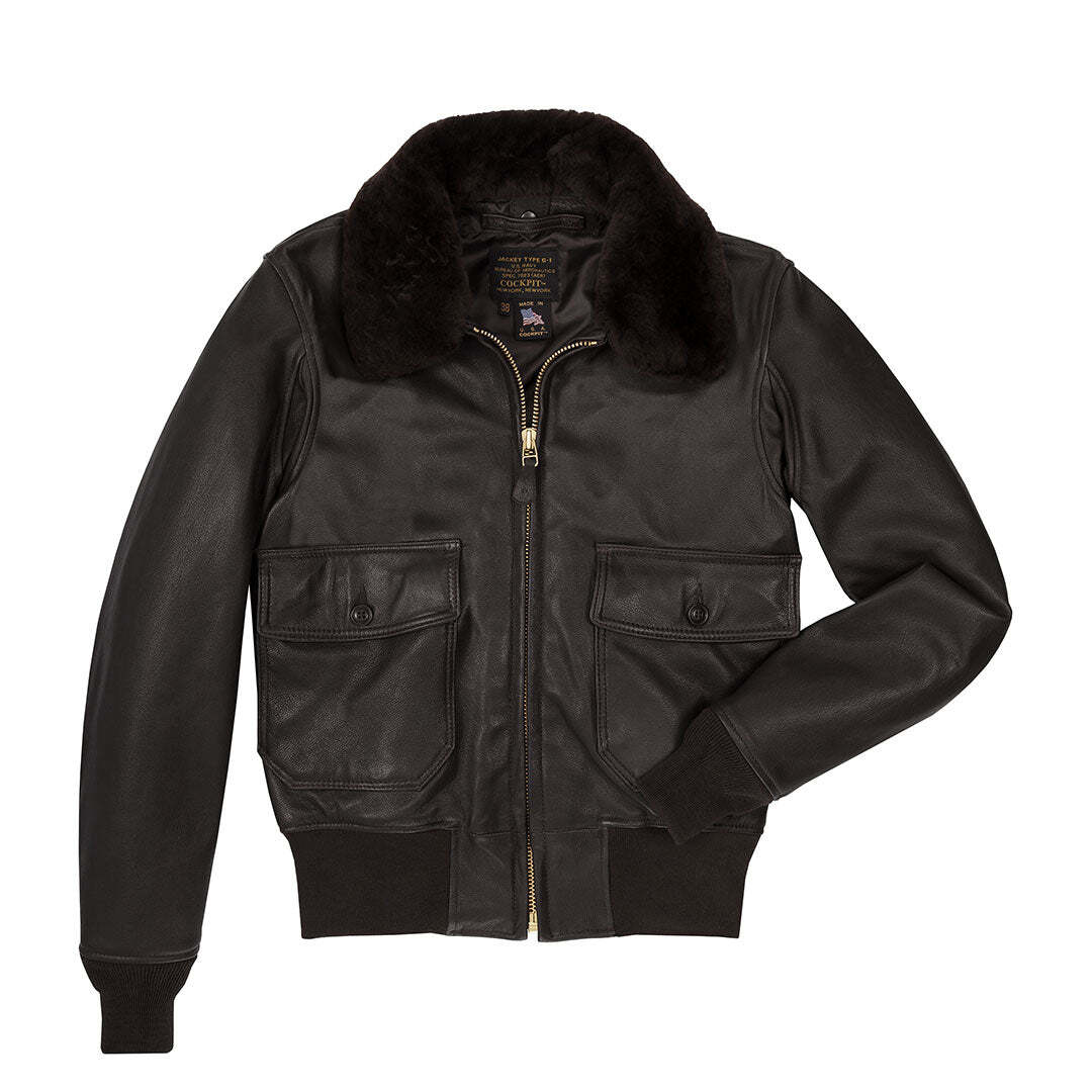 COCKPIT USA G-1 LEATHER FLIGHT JACKET W REMOVABLE COLLAR COCKPIT USA G-1 LEATHER FLIGHT JACKET W REMOVABLE COLLAR