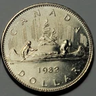 Rarer 1982 Voyageur One Dollar Coin ELIZABETH II CANADA (Nickel)  K