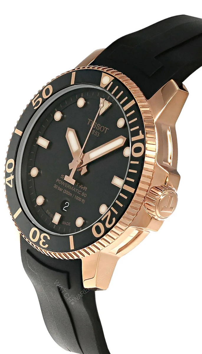 TISSOT SEASTAR 1000 POWERMATIC 80 43MM RUBBER MEN S WATCH T120