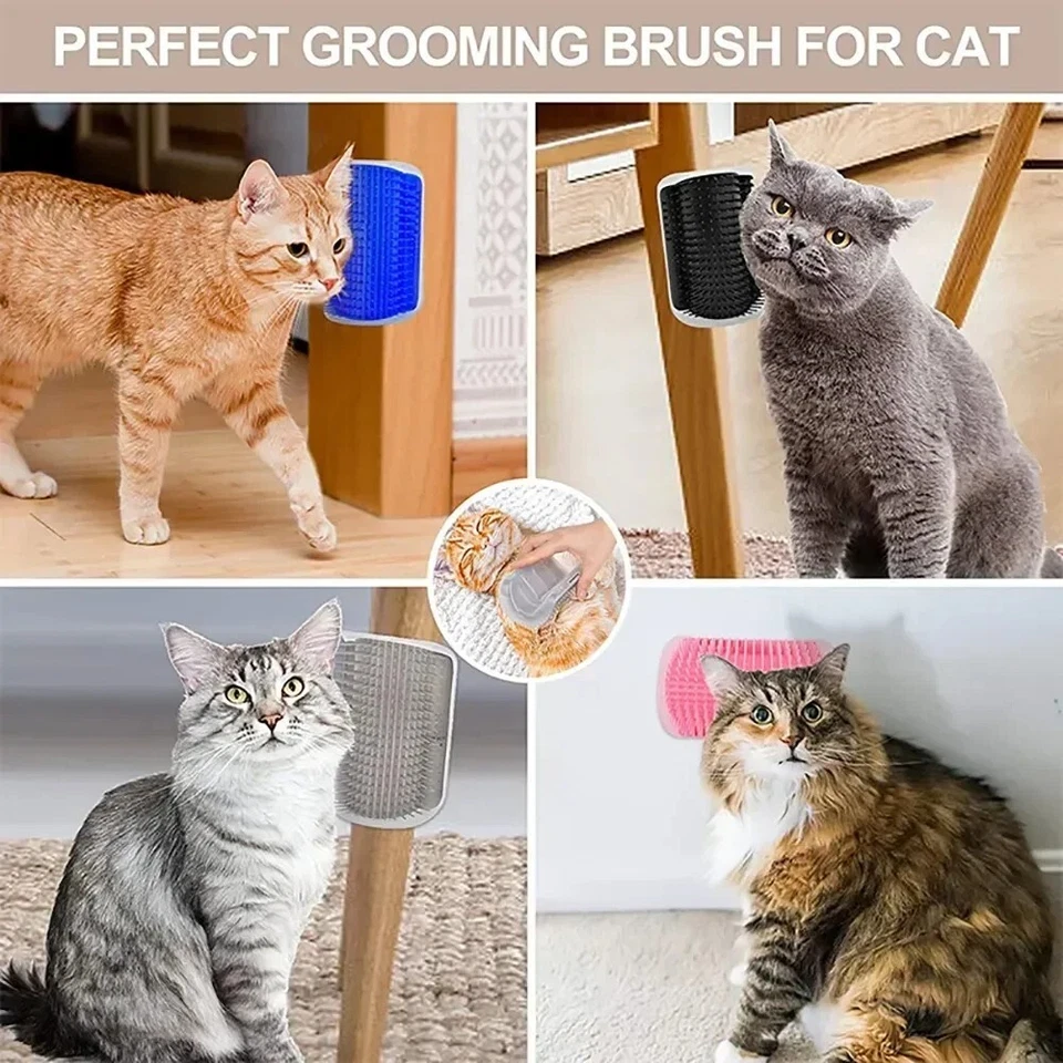 Corner Cat Scratcher | Self-Grooming Brush for Cats | Cat Corner Brush - Image 4 of 4