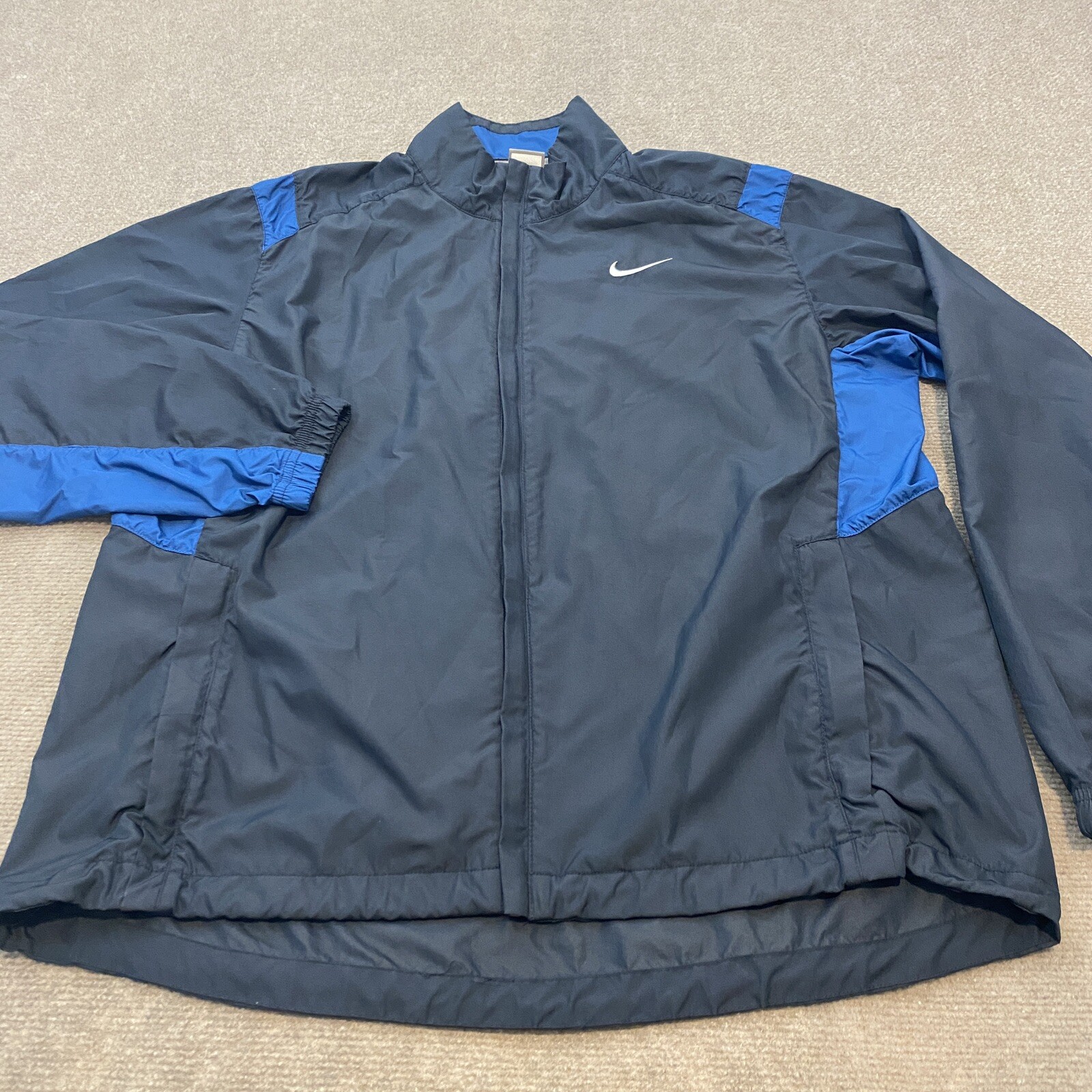 Vintage Nike Jacket Mens Large Blue Casual Sports Logo  Windbreaker 349574 90's