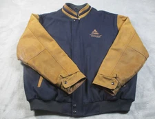 America Online AOL 90s Employee Varsity Leather Jacket Phone Bill Queue Florida