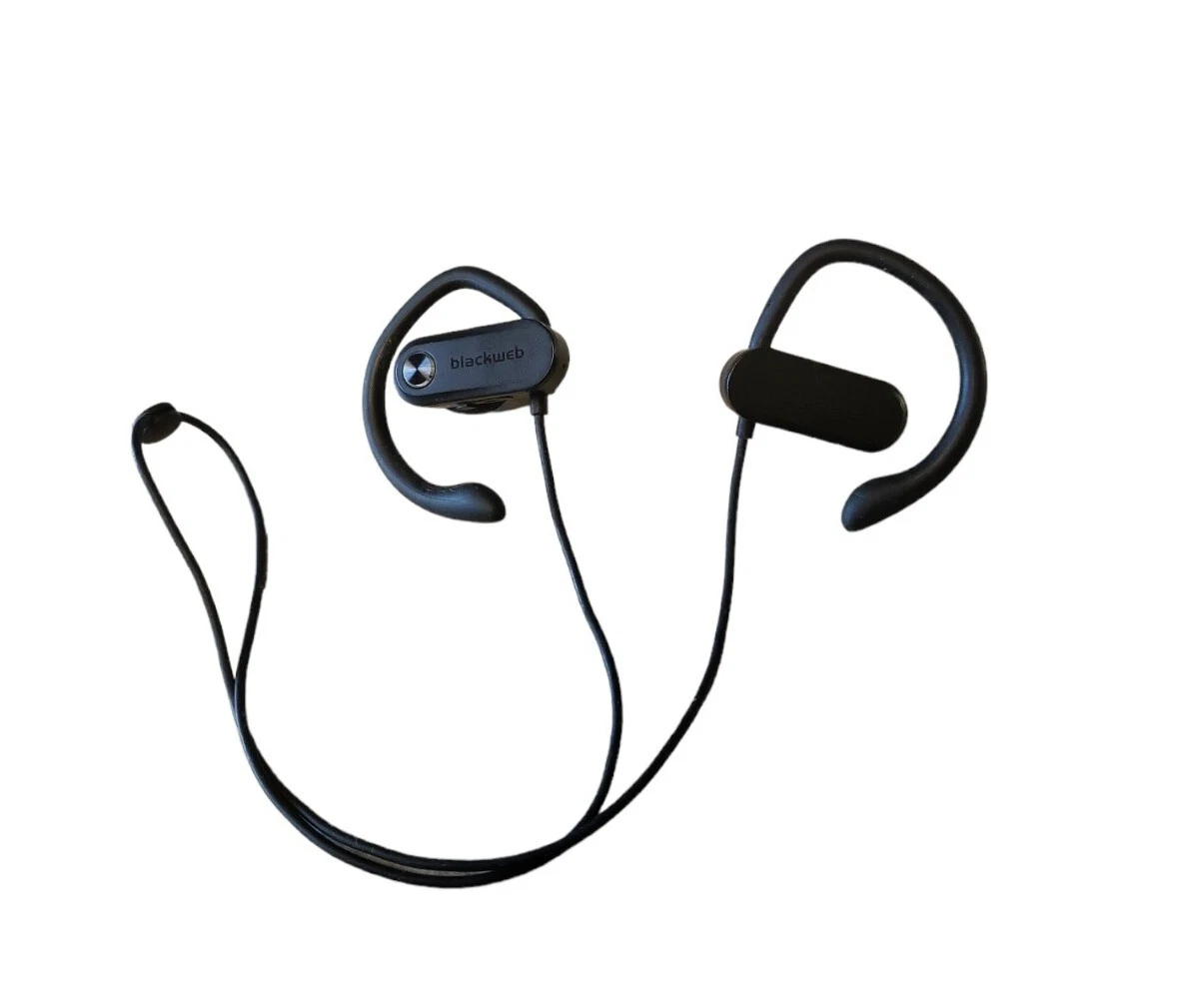 BlackWeb Wireless Sport Earphones Water Resistant Bluetooth Black
