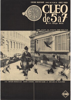 Cléo from 5 to 7 RARE mini poster flyer press sheet Agnès Varda