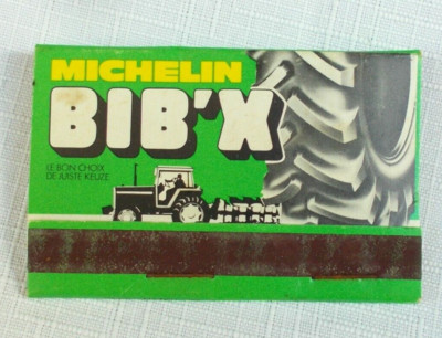 Michelin  agriculture X BIB Farm tire  Bibendum Matchbook unused 1970's