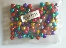 CraftbuddyUS 100pcs 10mm Mixed Craft Bells for Wreath,Holiday,Christmas & Craft