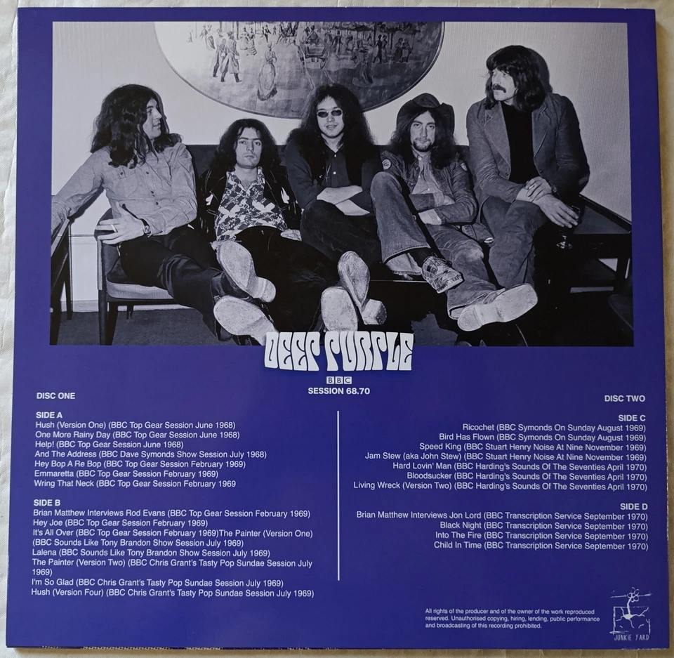 Deep purple  session 68-70 2lp VERY RARE - Photo 2/3