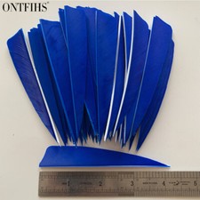 50PCS 4 Inch Dark Blue Shield Vanes Fletches Fletching Feathers RW LW