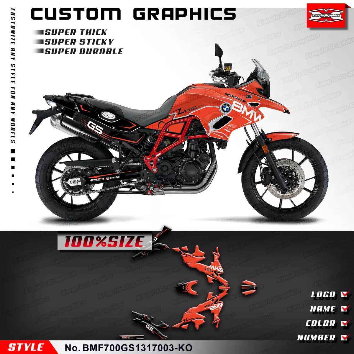 Kungfu Graphics Complete Sticker Kit for BMW F700GS 2013 2014 2015