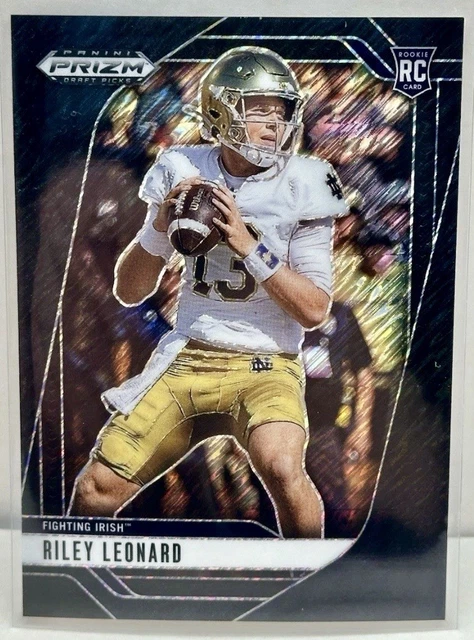 2025 Prizm Draft Picks Riley Leonard Black Shimmer Rookie 1/1 Colts Notre Dame
