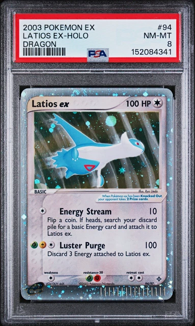 2003 Pokemon  EX Dragon Latios ex Holo Ultra Rare #94/97 PSA 8 1