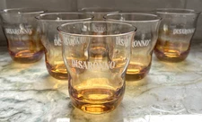 6  Disaronno Italian Gold  Venetian  Murano Cocktail Glasses Double Old Fashion