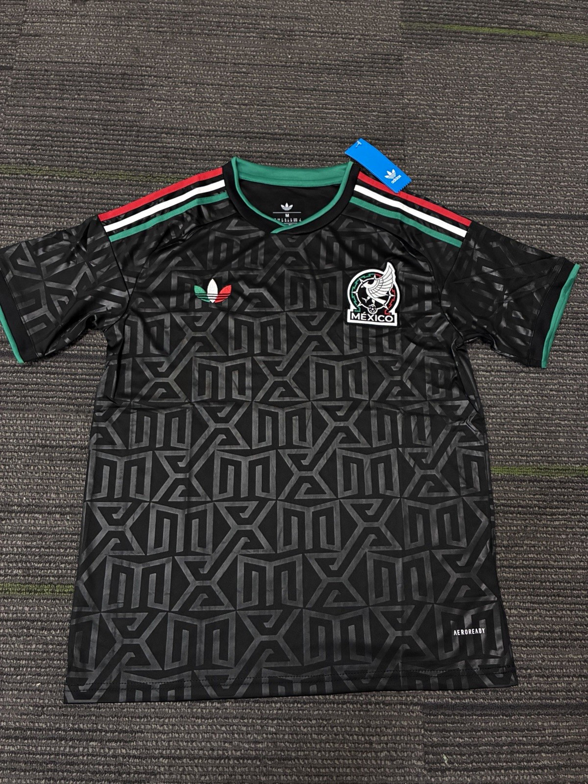 adidas Mexico National Team Soccer Jersey Shirt Black Size M