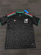 adidas Mexico National Team Soccer Jersey Shirt Black Size M
