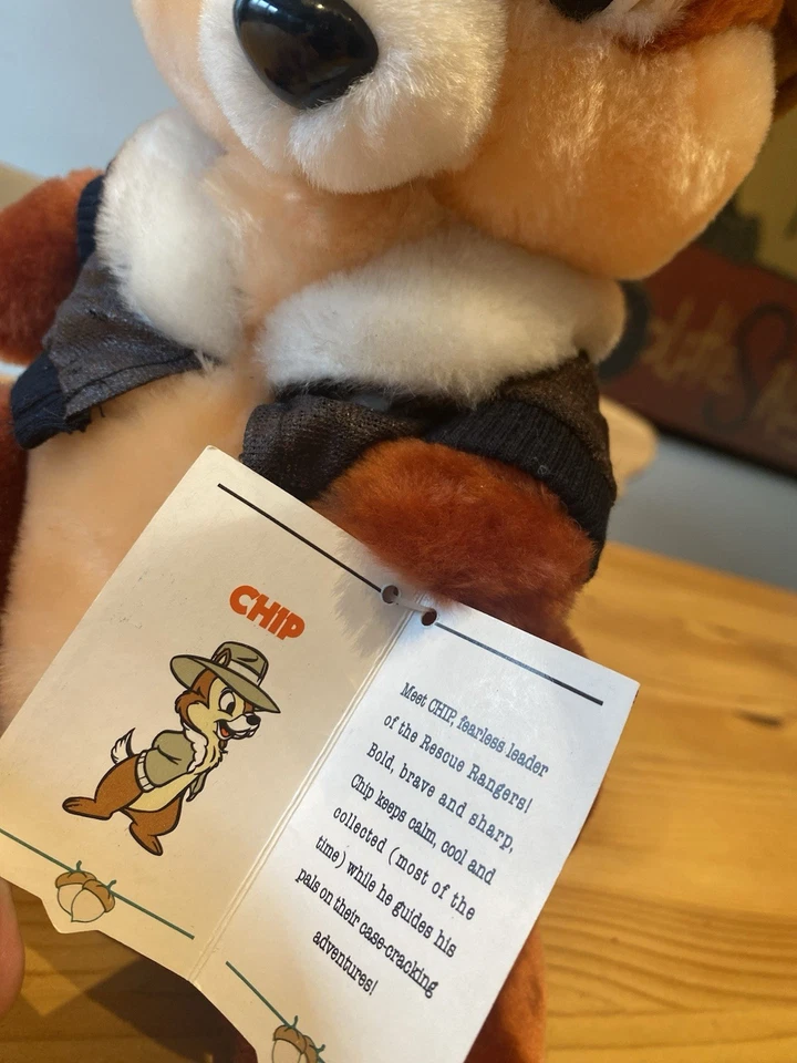 Vintage Disney Rescue Rangers Chip Plush You by Applause - 1989 - still has tags - Image 4 of 4
