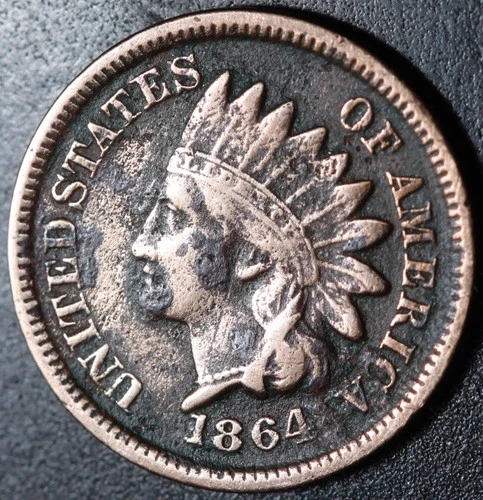 1864 INDIAN HEAD CENT - VF VERY FINE Details - BRONZE